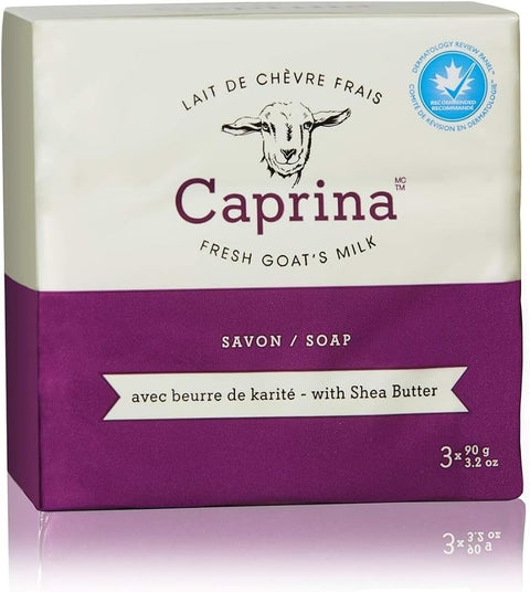 Caprina Fresh Goat Milk Bar Soap, Shea Butter, Moisturizing, 3.2 oz - Personal Care