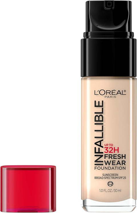 L'Oreal Paris Makeup Infallible Up to 32 Hour Fresh Wear Lightweight Foundation, 405 Porcelain, 1 Fl Oz, Packaging May Vary - Face Makeup - Beauty