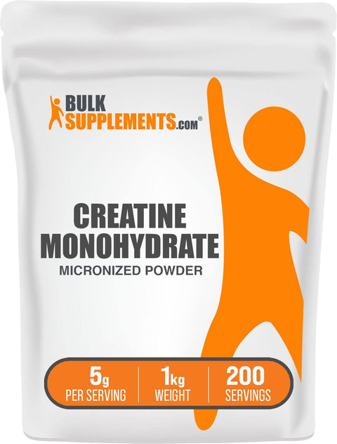BulkSupplements.com Creatine Monohydrate Powder - 1KG (Pack of 1)