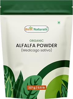 Best Naturals Certified USDA Organic Alfalfa Powder, 227 Gram, Gluten Free, GMO Free, Vegan