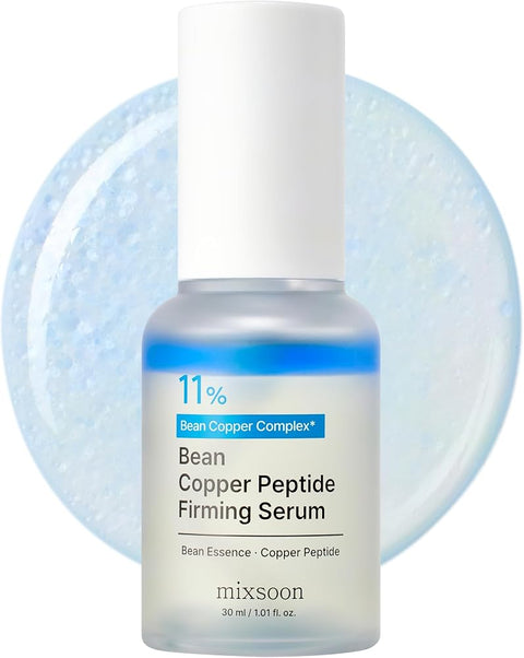 Mixsoon Bean Copper Peptide Firming Serum GHK-Cu Copper Peptides Dual-Phase face skincare with Fermented Bean & 2% Niacinamide for Firm-Looking Skin, Korean Skincare, 30ml / 1.01 fl oz