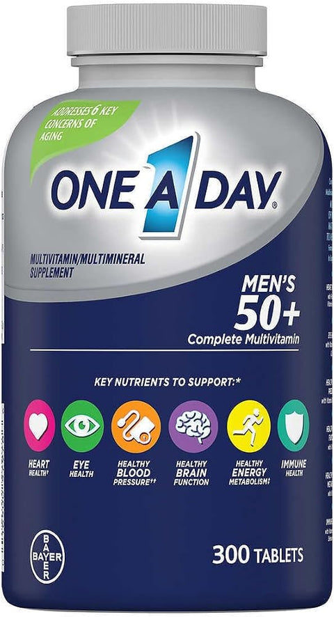 One A Day Men's 50 Plus Advantage Multi-Vitamins, SPECIALPack of 300 Count