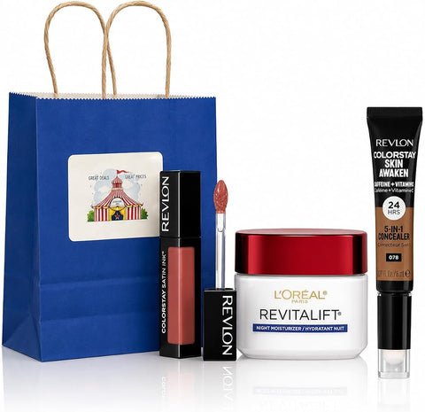 BIGTOPDEALSUSA Beauty Gift Set, Assorted, Brightening, Mixed Makeup and Skincare Discovery Pack