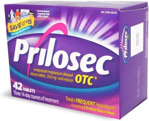 Prilosec 20.6 mg OTC, 42 Tablets (Pack of 3) - Personal Care