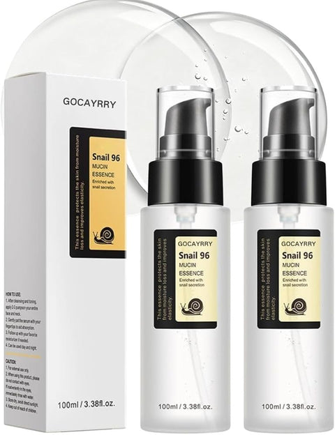 2Pcs GOCAYRRY Advanced Snail Mucin 96% Power Repairing Essence, Snail Mucin 96% - Anti-Aging Serum, With Snail Secretion Filtrate For Dull (02) - Personal Care