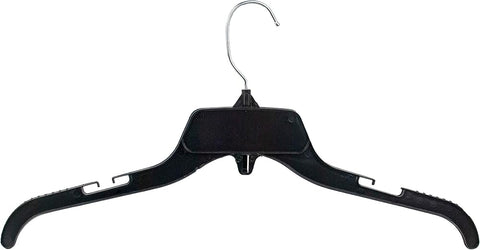 Hangon Shirt Hangers Recycled Plastic with Notches, Black, 17 Inch - Personal Care