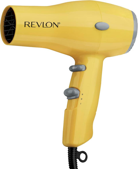 Revlon Compact Ionic Travel Hair Dryer, 1875 Watt, Yellow - Personal Care