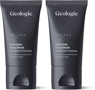Geologie Daily Face Wash for Sensitive Skin | Fragrance-Free Facial Cleanser for Men & Women | Acne & Oil Control | Non-irritating, Gentle Cleansing & Soothing Face Wash |