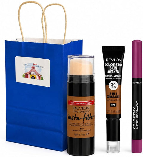 BIGTOPDEALSUSA Face Makeup Set with Foundation, Concealer and Lip Product, Brightening, Full Coverage