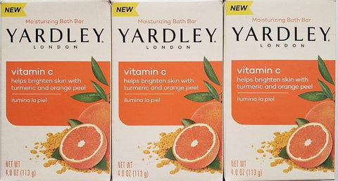 Yardley London Vitamin C Moisturizing Bath Bar With Tumeric and Orange Peel 4oz - Personal Care