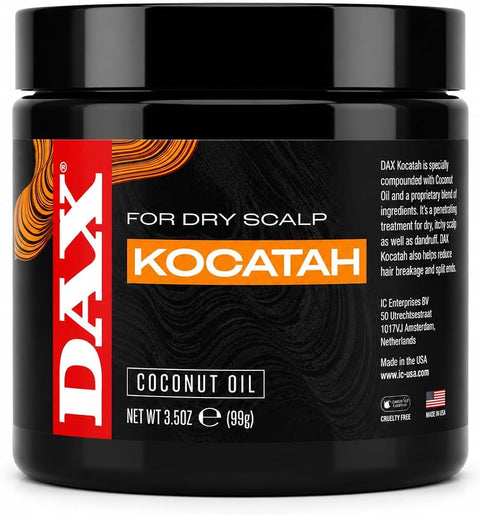 Dax Kocatah, 3.5 Ounce | Coconut oil enriched formula moisturizes dry hair and scalp while helping improve softness, shine and manageability. - Personal Care