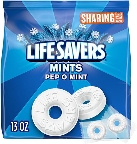 Life SAVERS Pep O Mint Breath Mints Hard Candy, Sharing Size, 13 oz Bag - Personal Care