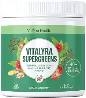 Vitalyra Super Greens Powder, Probiotics, 40+ Superfoods, Vegan Drink Mix