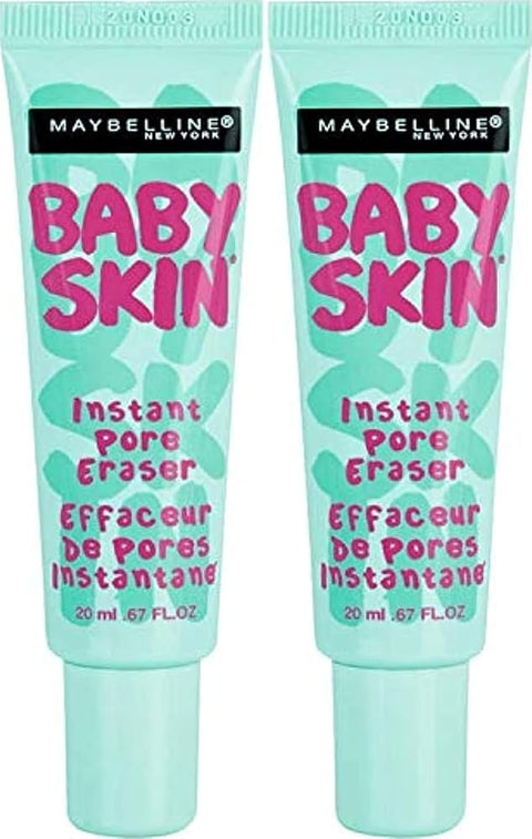 Maybelline Baby Skin Instant Pore Eraser Primer Makeup, Clear, 2 Count