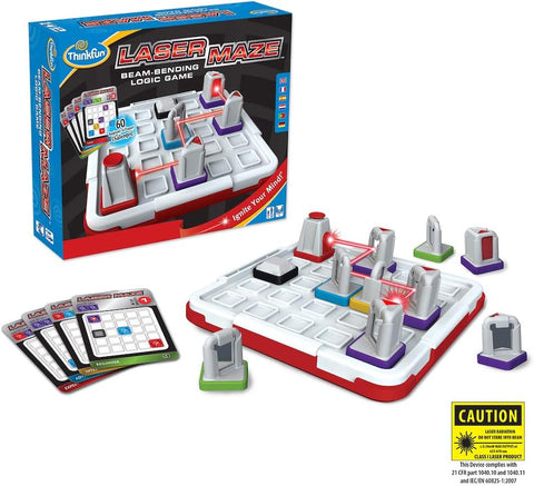 Think Fun Laser Maze (Class 1) Brain Game and STEM Toy for Boys and Girls Age 8 and Up – Award Winning and Mind Challenging Game for Kids (44001014)