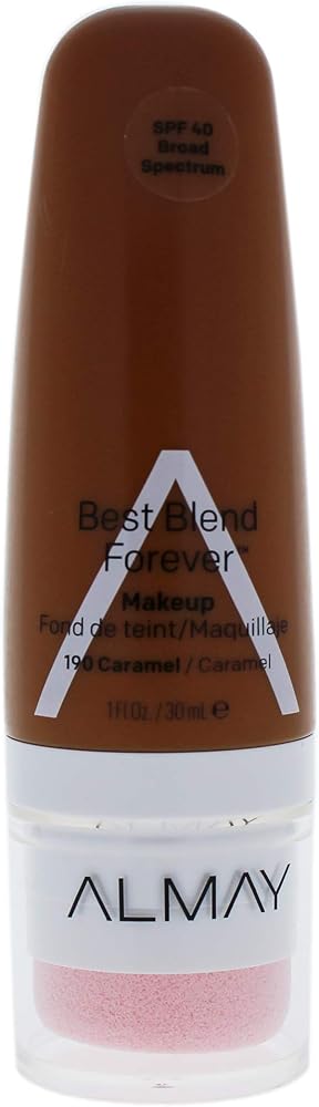 Almay Best Blend Forever Foundation, Caramel, 1 fl. oz., SPF 40 Broad Spectrum - Face Makeup - Beauty - 190 Caramel