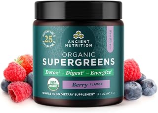 Ancient Nutrition Organic Berry Super Greens Powder, 3.2 OZ