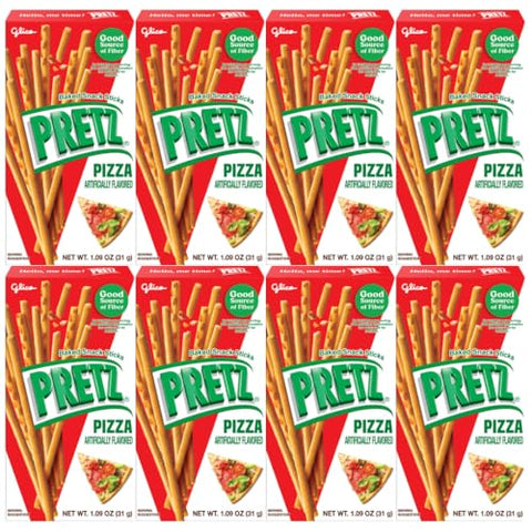Baked Snack Sticks Pizza Flavor, Crunchy and Savory, Perfect Snack for Kids and Adults, 1.09 oz Individual Packs, Convenient , Delicious Party and On-the-Go Treats