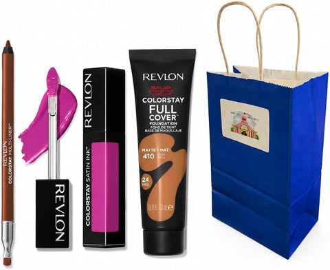BIGTOPDEALSUSA Beauty Gift Set with Foundation, Lip and Eye Makeup, Brightening