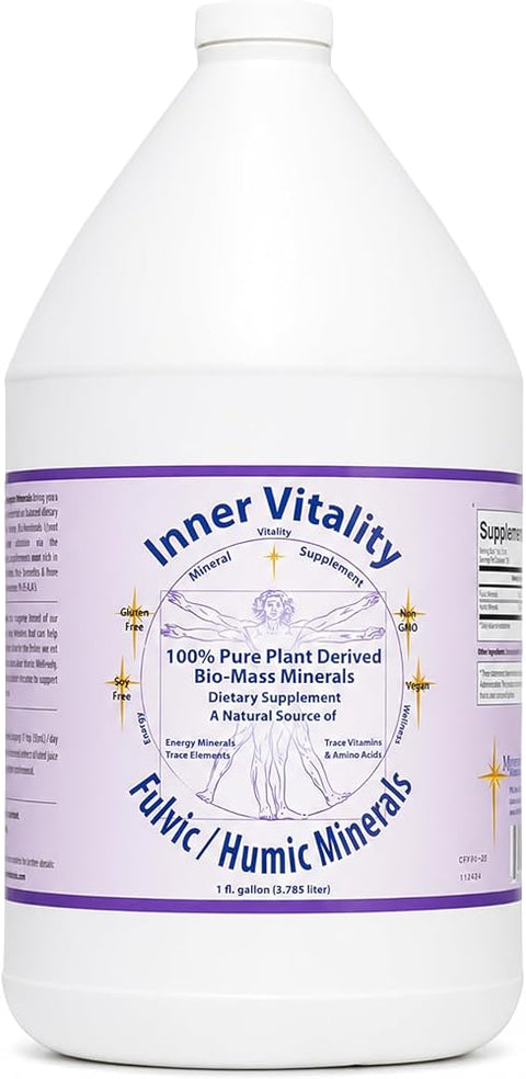 Inner Vitality Fulvic Humic Mineral Blend Trace Elements Vitamins and Amino Acids Morningstar Minerals (1 Gallon)