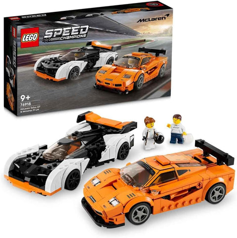 LEGO Speed Champion McLaren Solus GT & McLaren F1 LM 76918 Toy Blocks, Present, Vehicle, Glue, Boys, Ages 9 and Up