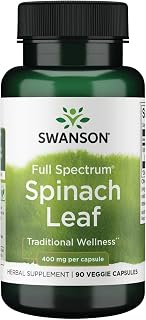Swanson Full Spectrum Spinach Leaf, 400 mg, 90 Veg Capsules