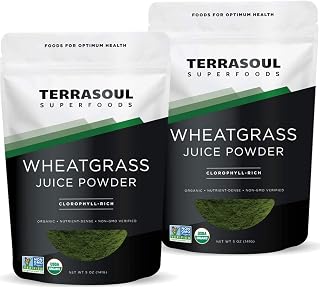Terrasoul Superfoods Organic Wheat Grass Juice Powder, 10 Oz (2 Pack) - Grown in Utah, Made from Concentrated Juice, Superior to Wheatgrass