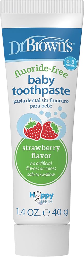Dr. Brown's Fluoride-Free Baby Toothpaste, Strawberry, 1-Pack