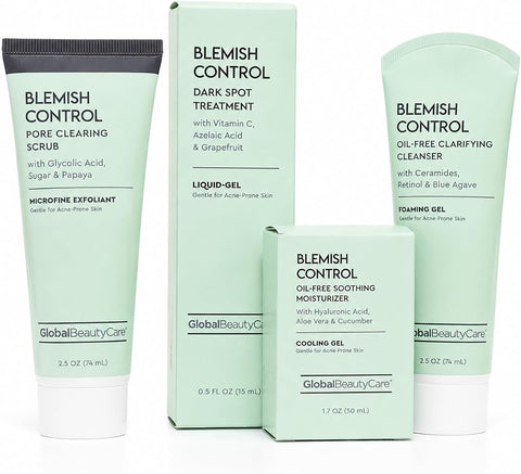 Global Beauty Care Blemish Control Oil-Free Skin Care Routine Bundle Kit - Personal Care