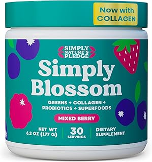Simply Blossom Greens with Collagen & Probiotics, Berry, 30-Day Supply