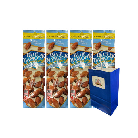 Diamond Lightly Salted Almonds Snack Pack Low Sodium 4-Pack