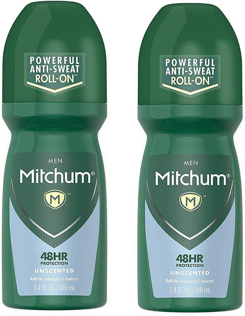 Mitchum Advanced Anti- Perspirant & Deodorant, Unscented, 3.4 oz ( Pack of 2)