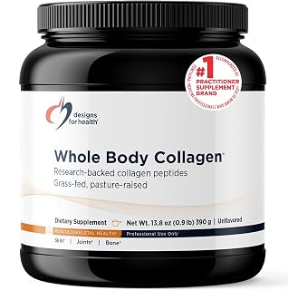 Designs for Health Whole Body Collagen Powder, Peptides Blend, 30 Servings