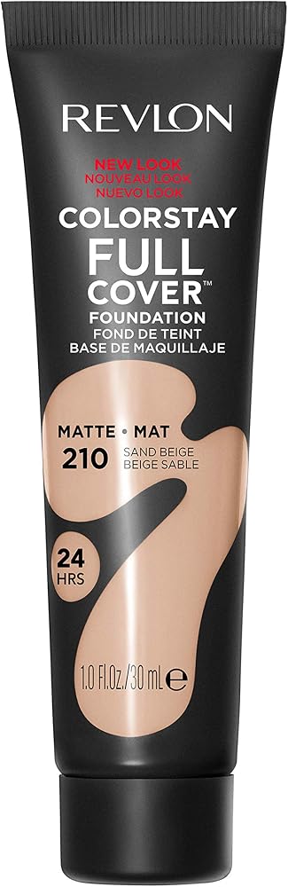 Revlon ColorStay Full Cover Foundation, 210 Sand Beige, 1.0 fl oz