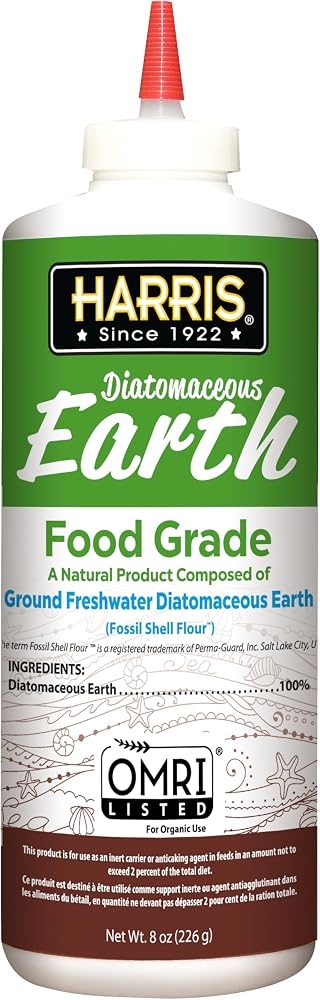 HARRIS Diatomaceous Earth Food Grade, Half Pound with Easy Application Puffer Tip