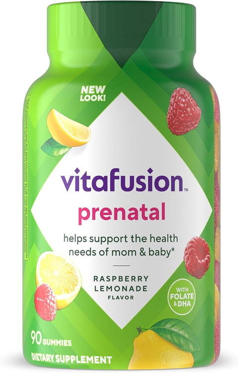 Vitafusion Prenatal Vitamin Gummies for Women | 90 Count | Folate & DHA - Personal Care