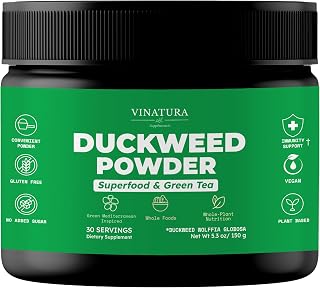 VINATURA Duckweed Powder - Duckweed & Green Tea Superfood - the Green Mediterranean Diet, from Premium Japanese Wolffia & EGCG