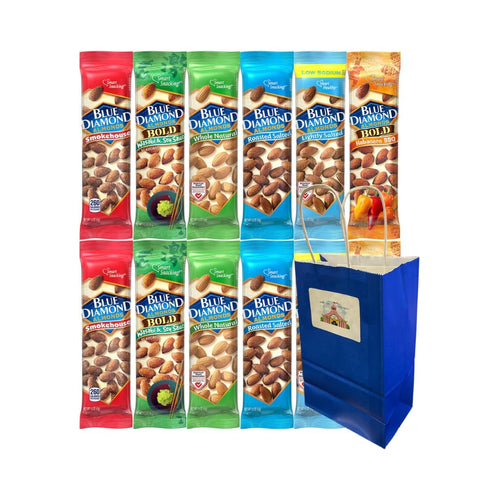 Diamond Almonds Variety Pack, Assorted Flavors (12 x 1.5 oz Bags)