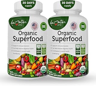 Organic Superfood Super Greens Supplement, 120ct