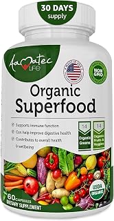 Organic Superfood Greens- 14 Fruits & Veggies 60ct