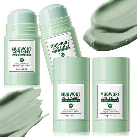 4 Pack Mugwort Clay Stick–Cleansing Clay Mask with Centella & Niacinamide - Personal Care