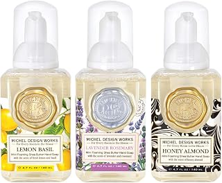 Michel Design Works Mini Foaming Soap 3-Pack Set (Lavender Rosemary, Lemon Basil, Honey Almond) - Personal Care