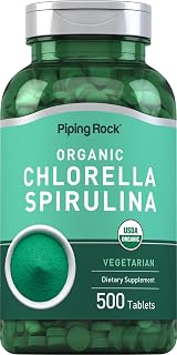Piping Rock Chlorella Spirulina Organic | 500 Tablets