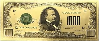 1000 Dollar American Bill 24k Gold Plated Fake Banknote Currency for Decoration
