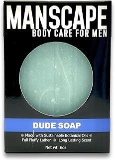 Manscape Handmade Cold Process Bar Soap for Men | Cleansing and Moisturizing Properties | Natural | Vegan | 6oz (Dude) - Personal Care