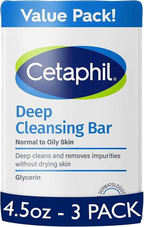 Cetaphil Deep Cleansing Face & Body Bar Soap, Sensitive Skin Care - Personal Care