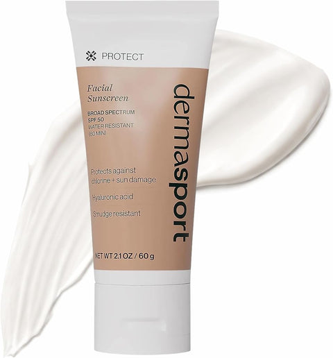 Dermasport SPF 50 Face Sunscreen for Athletes, Zinc Oxide, Reef-Safe - Personal Care