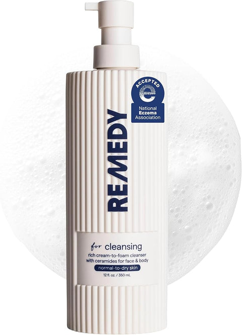 Remedy Cream-to-Foam Cleanser, Hydrating Face Wash for Sensitive Skin - Personal Care