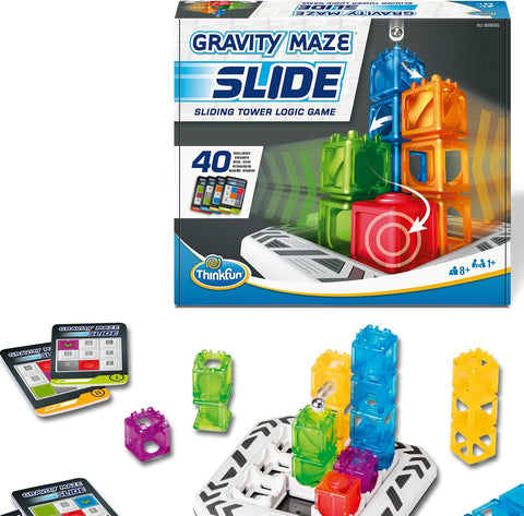 ThinkFun Gravity Maze Slide - Moving Maze Marble Run - 40 Logic Challenges - Ages 8+
