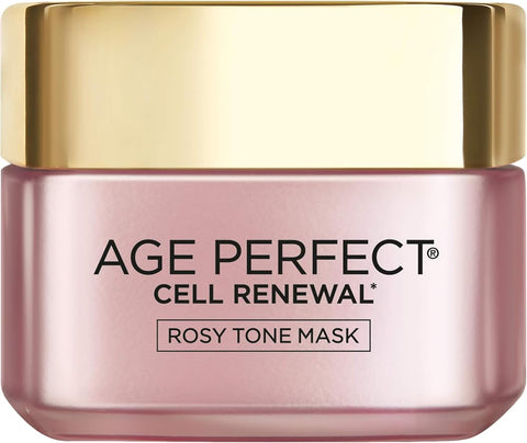 L'Oreal Paris Skincare Age Perfect Rosy Tone Face Mask With Aha and imperial peony for Rosy, Radiant Skin, 1.7 Oz - Personal Care